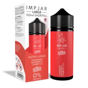 STRAWBERRY RASPBERRY & CHERRY ICE 100ML E LIQUID IMP JAR LARGE