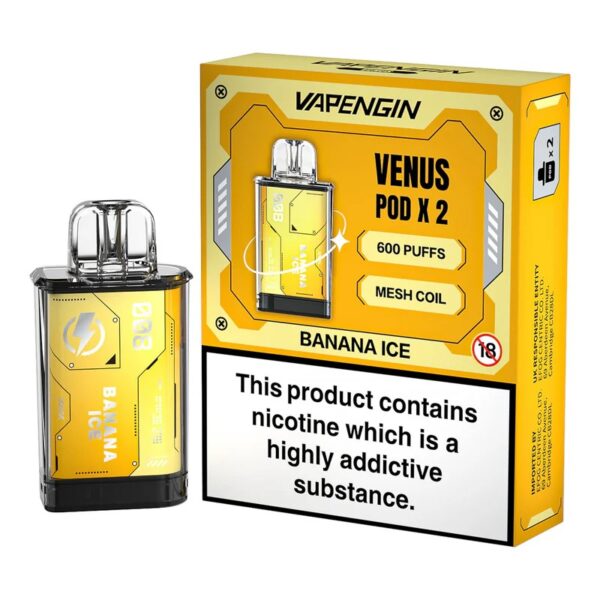 VAPENGIN VENUS 600 PREFILLED VAPE PODS 20MG (2 PACK) - Image 2