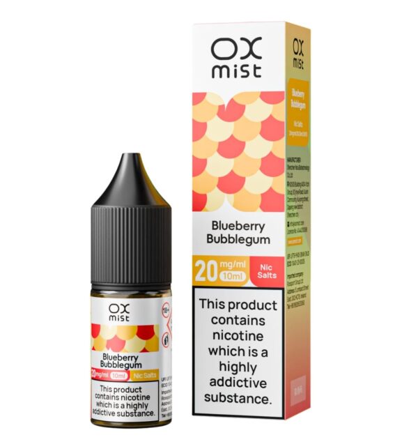 BLUEBERRY BUBBLEGUM 10ML NIC SALT OX MIST