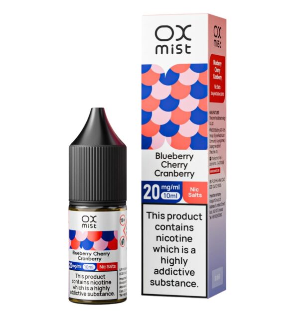 BLUEBERRY CHERRY CRANBERRY 10ML NIC SALT OX MIST
