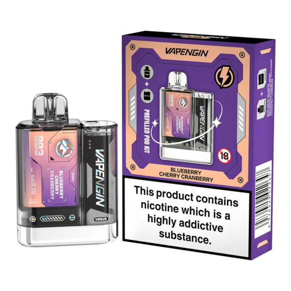VAPENGIN VENUS 600 PREFILLED DISPOSABLE VAPE KIT 20MG - Image 4