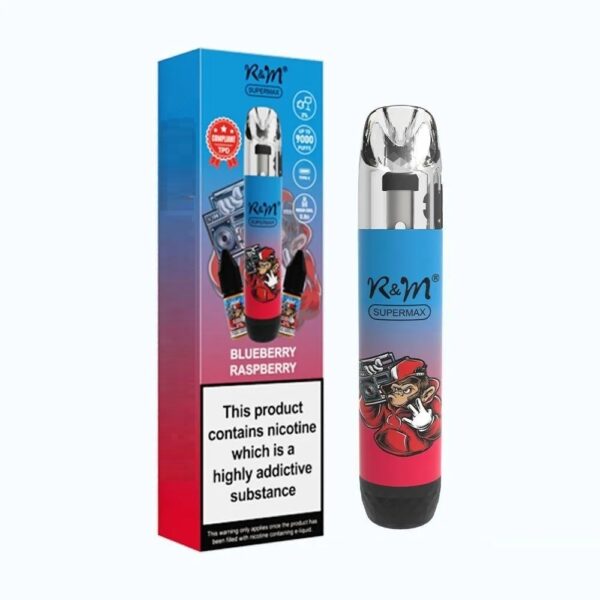 R AND M SUPERMAX 9000 PREFILLED POD VAPE KIT 20MG - Image 2