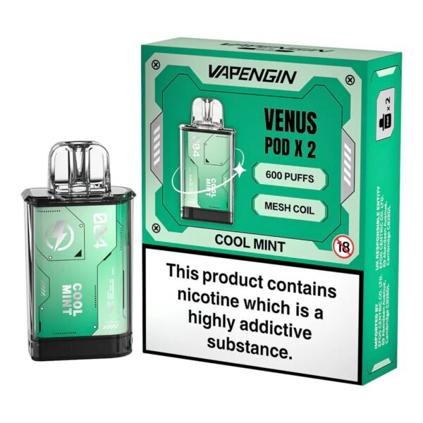 VAPENGIN VENUS 600 PREFILLED VAPE PODS 20MG (2 PACK) - Image 7