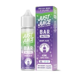 GRAPE ALOE BAR SALTFILL 40ML E LIQUID JUST JUICE