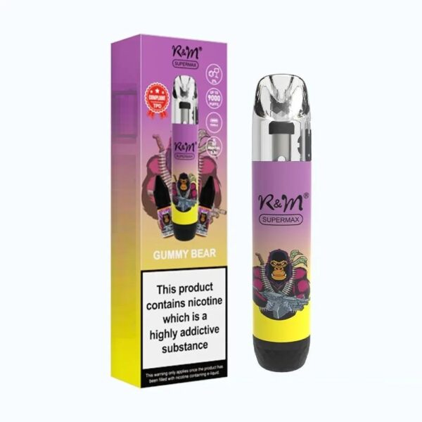 R AND M SUPERMAX 9000 PREFILLED POD VAPE KIT 20MG - Image 3