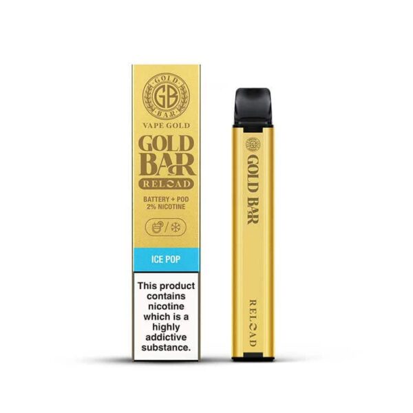 GOLD BAR RELOAD 600 PREFILLED POD VAPE KIT 20MG - Image 4