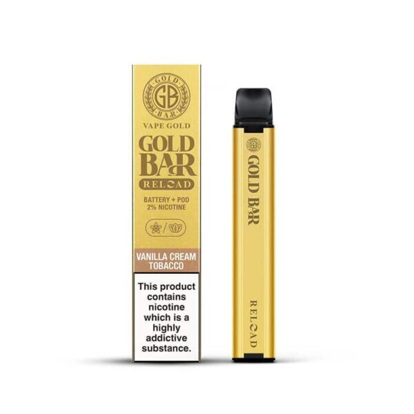 GOLD BAR RELOAD 600 PREFILLED POD VAPE KIT 20MG - Image 10