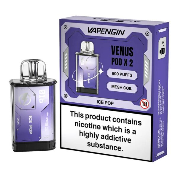 VAPENGIN VENUS 600 PREFILLED VAPE PODS 20MG (2 PACK) - Image 9