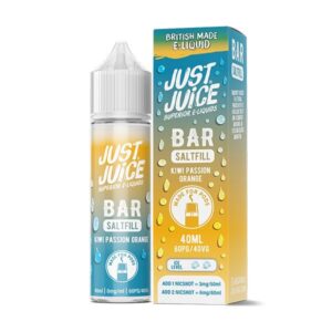 KIWI PASSION ORANGE BAR SALTFILL 40ML E LIQUID JUST JUICE
