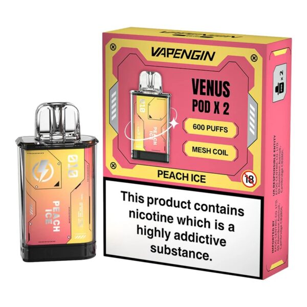 VAPENGIN VENUS 600 PREFILLED VAPE PODS 20MG (2 PACK) - Image 12