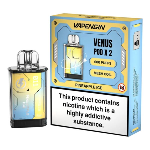 VAPENGIN VENUS 600 PREFILLED VAPE PODS 20MG (2 PACK) - Image 13