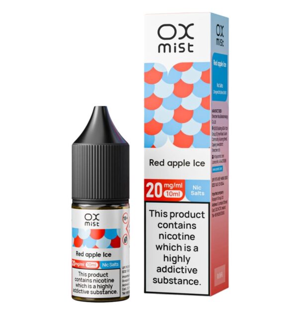 RED APPLE ICE 10ML NIC SALT OX MIST