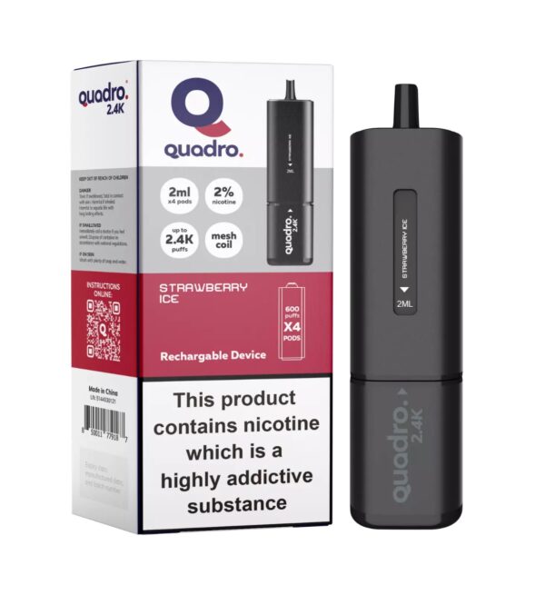 QUADRO 4 IN 1 2.4K PREFILLED POD VAPE KIT 20MG - Image 4