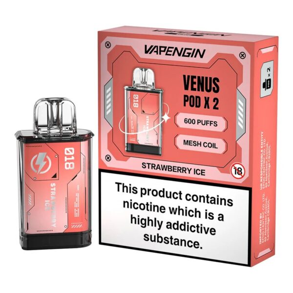 VAPENGIN VENUS 600 PREFILLED VAPE PODS 20MG (2 PACK) - Image 14