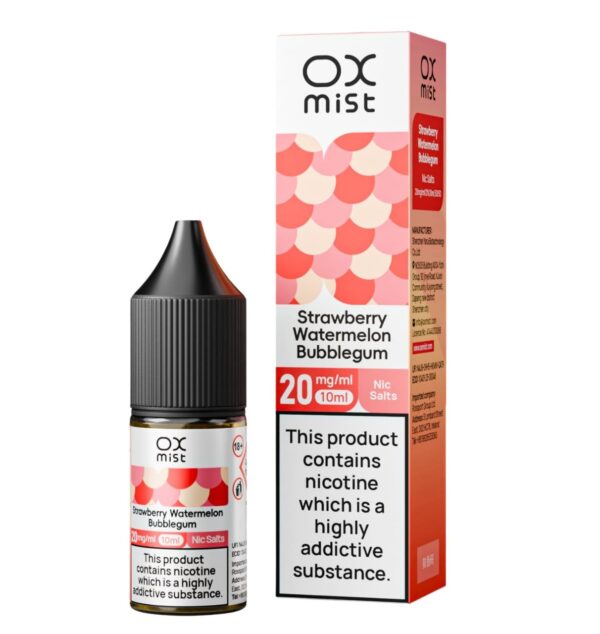 STRAWBERRY WATERMELON BUBBLEGUM 10ML NIC SALT OX MIST