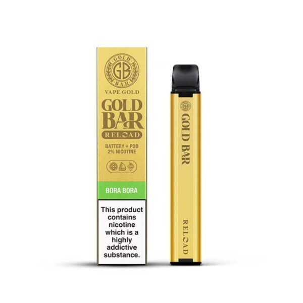 GOLD BAR RELOAD 600 PREFILLED POD VAPE KIT 20MG - Image 2