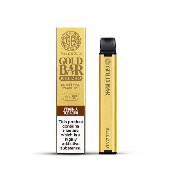 GOLD BAR RELOAD 600 PREFILLED POD VAPE KIT 20MG - Image 12