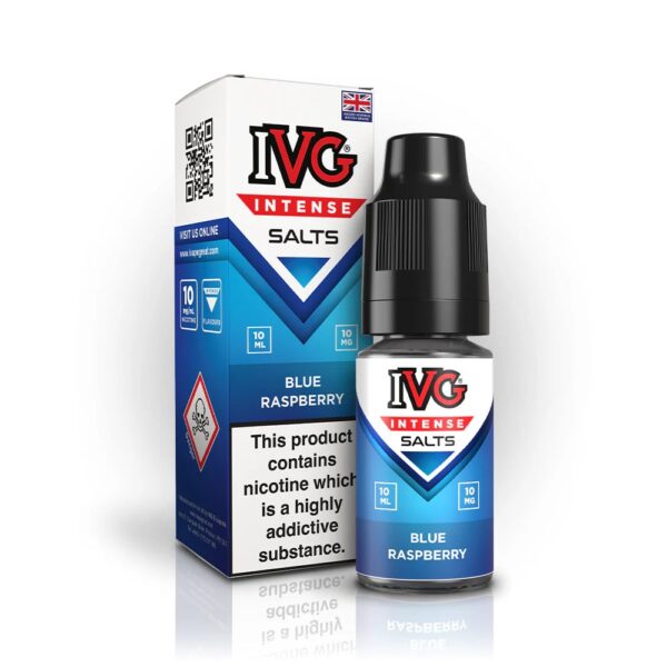 BLUE RASPBERRY 10ML NIC SALT IVG INTENSE SALTS