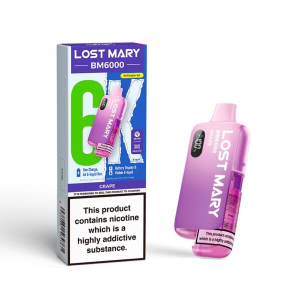 LOST MARY BM6000 PREFILLED POD VAPE KIT 20MG - Image 3