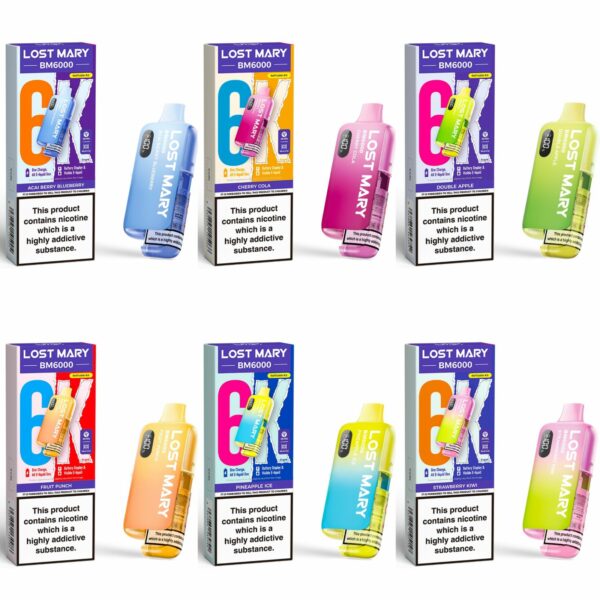 LOST MARY BM6000 PREFILLED POD VAPE KIT 20MG