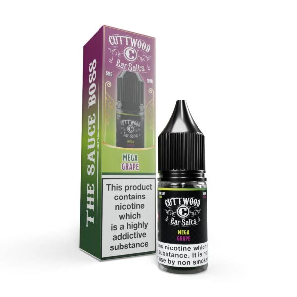 MEGA GRAPE BAR SALTS 10ML NIC SALT CUTTWOOD