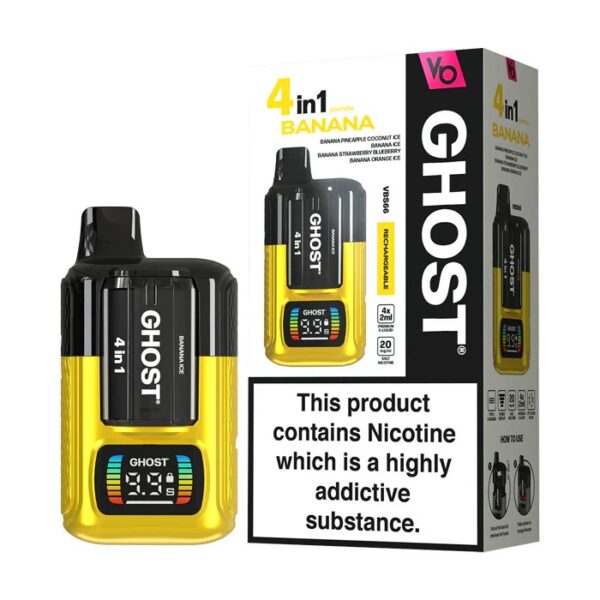 VAPES BARS GHOST 4 IN 1 PREFILLED POD VAPE KIT 20MG - Image 2