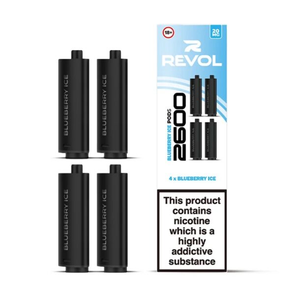 REVOL 2600 4 IN 1 PREFILLED VAPE PODS 20MG (4 PACK) - Image 4