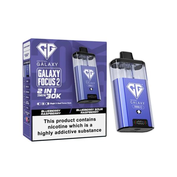 CRYSTAL GALAXY FOCUS 2 30K DISPOSABLE VAPE KIT 20MG - Image 48