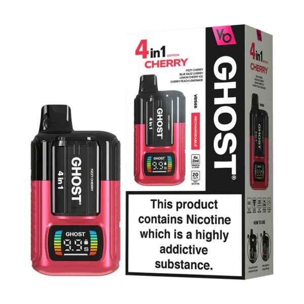 VAPES BARS GHOST 4 IN 1 PREFILLED POD VAPE KIT 20MG - Image 4