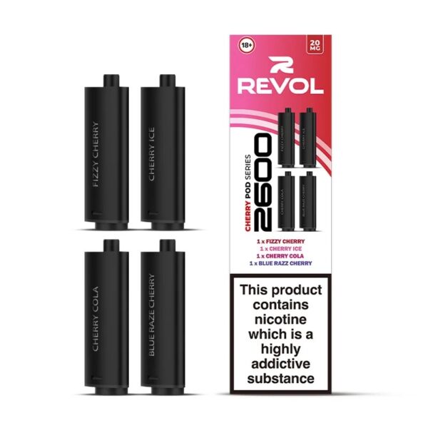 REVOL 2600 4 IN 1 PREFILLED VAPE PODS 20MG (4 PACK) - Image 6