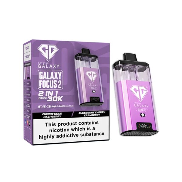 CRYSTAL GALAXY FOCUS 2 30K DISPOSABLE VAPE KIT 20MG - Image 56