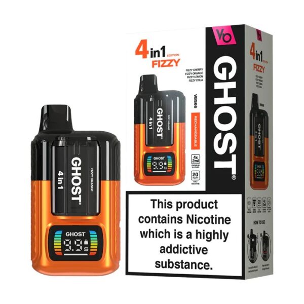VAPES BARS GHOST 4 IN 1 PREFILLED POD VAPE KIT 20MG - Image 8