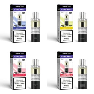 HAWCOS X LOST MARY PRO MAX 7000 PREFILLED PODS & REFILL CONTAINERS 20MG