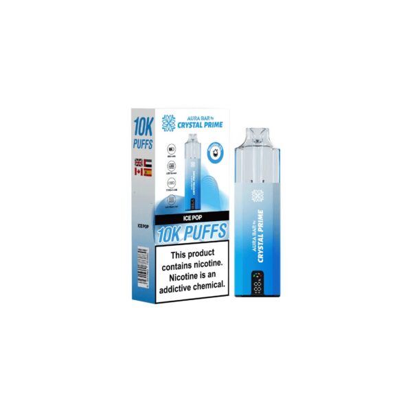 AURA BAR 10K DISPOSABLE VAPE KIT BY CRYSTAL PRIME 20MG - Image 2