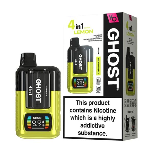 VAPES BARS GHOST 4 IN 1 PREFILLED POD VAPE KIT 20MG - Image 10