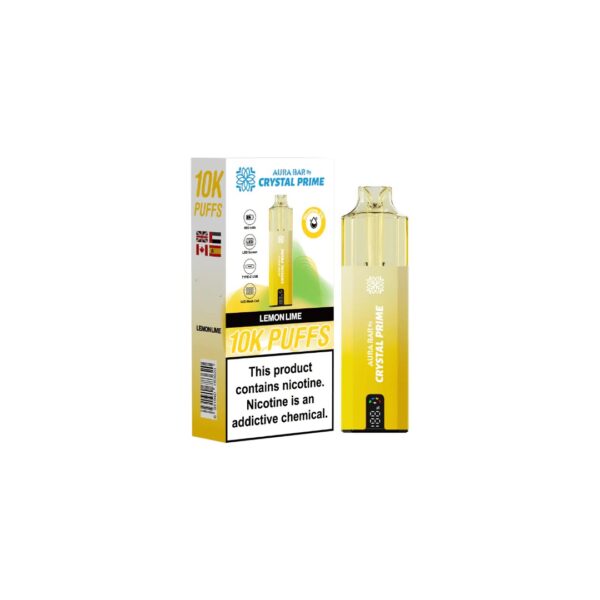 AURA BAR 10K DISPOSABLE VAPE KIT BY CRYSTAL PRIME 20MG - Image 4