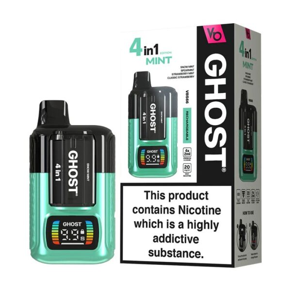 VAPES BARS GHOST 4 IN 1 PREFILLED POD VAPE KIT 20MG - Image 12