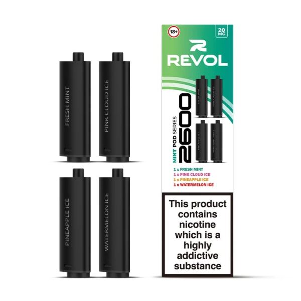 REVOL 2600 4 IN 1 PREFILLED VAPE PODS 20MG (4 PACK) - Image 12