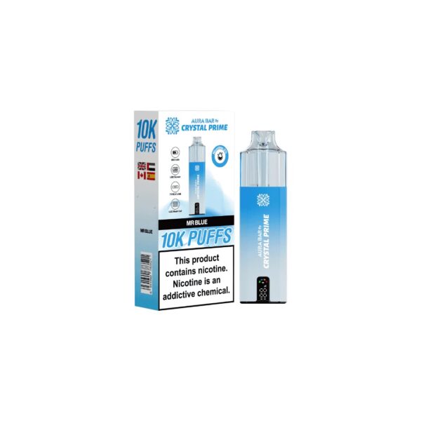 AURA BAR 10K DISPOSABLE VAPE KIT BY CRYSTAL PRIME 20MG - Image 6