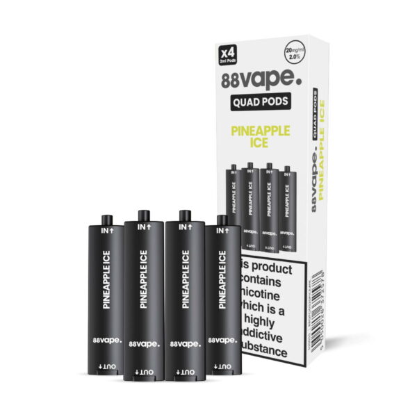88VAPE QUAD 4 IN 1 PREFILLED VAPE PODS 20MG (4 PACK) - Image 6