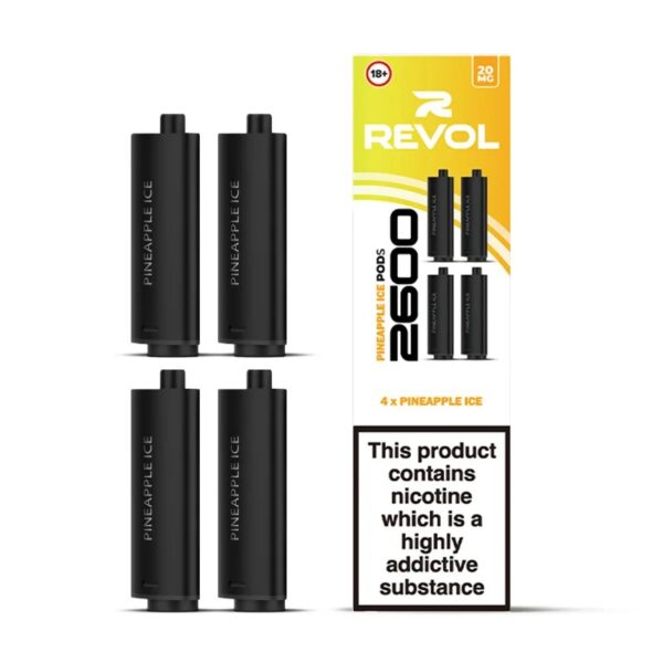 REVOL 2600 4 IN 1 PREFILLED VAPE PODS 20MG (4 PACK) - Image 13