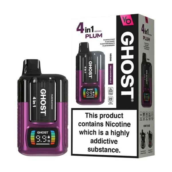 VAPES BARS GHOST 4 IN 1 PREFILLED POD VAPE KIT 20MG - Image 20