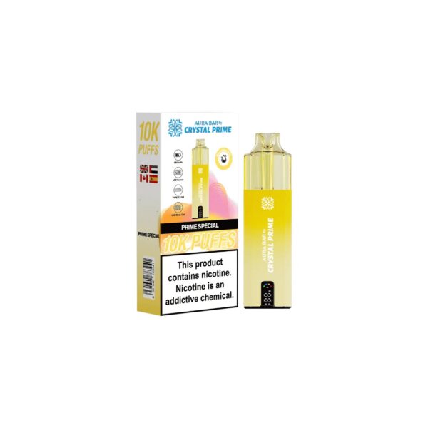 AURA BAR 10K DISPOSABLE VAPE KIT BY CRYSTAL PRIME 20MG - Image 8