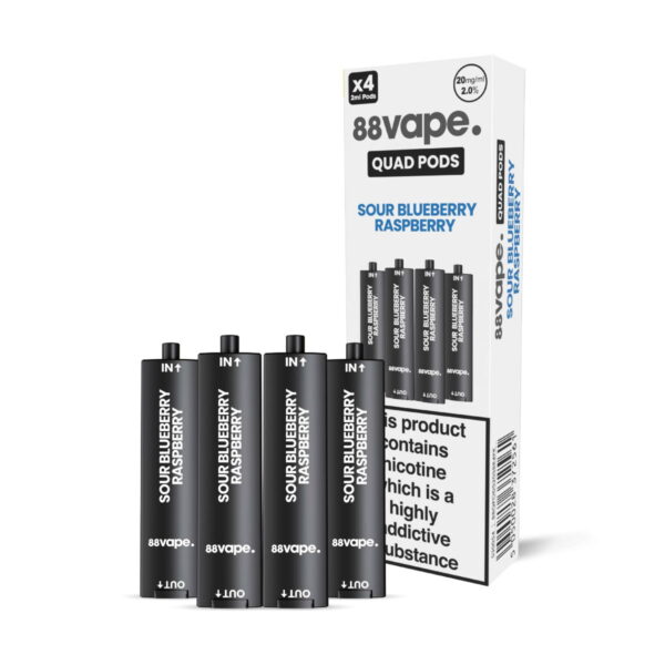 88VAPE QUAD 4 IN 1 PREFILLED VAPE PODS 20MG (4 PACK) - Image 7