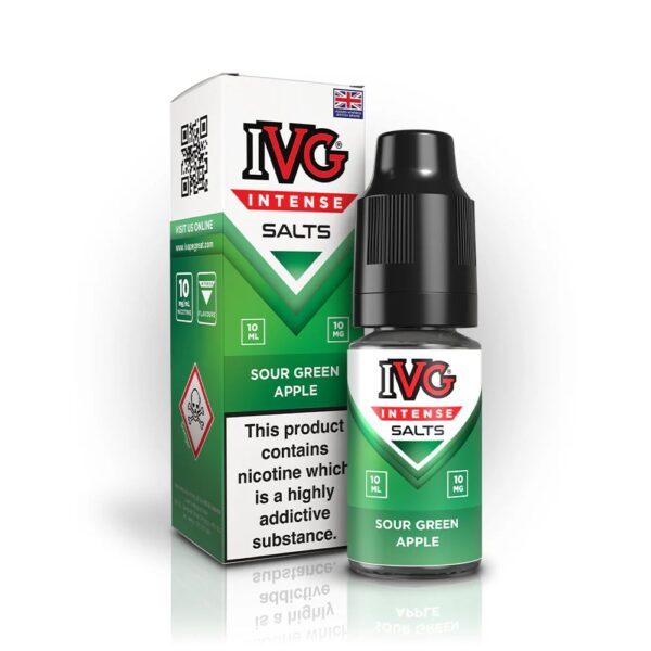 SOUR GREEN APPLE 10ML NIC SALT IVG INTENSE SALTS