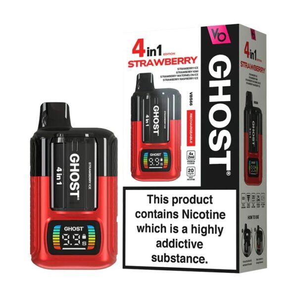 VAPES BARS GHOST 4 IN 1 PREFILLED POD VAPE KIT 20MG - Image 22