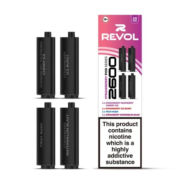 REVOL 2600 4 IN 1 PREFILLED VAPE PODS 20MG (4 PACK) - Image 15
