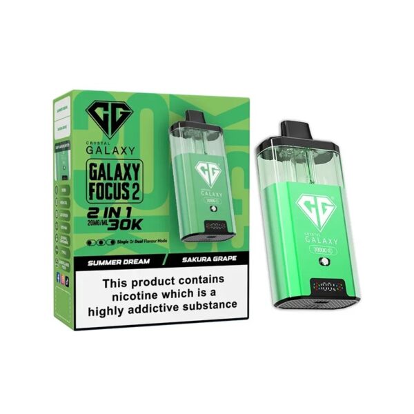 CRYSTAL GALAXY FOCUS 2 30K DISPOSABLE VAPE KIT 20MG - Image 12