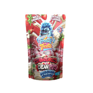 STRAWBERRY CREAM PIPS FREEZE DRIED CANDY SWEETS FREEZY TREATS