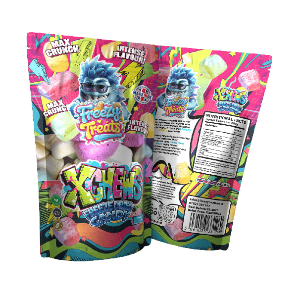 X CHEWS FREEZE DRIED CANDY SWEETS FREEZY TREATS - Image 2